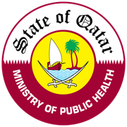 State of Qatar Department of Healthcare Professions (DHP) Ministry of Public Health (MOPH) logo